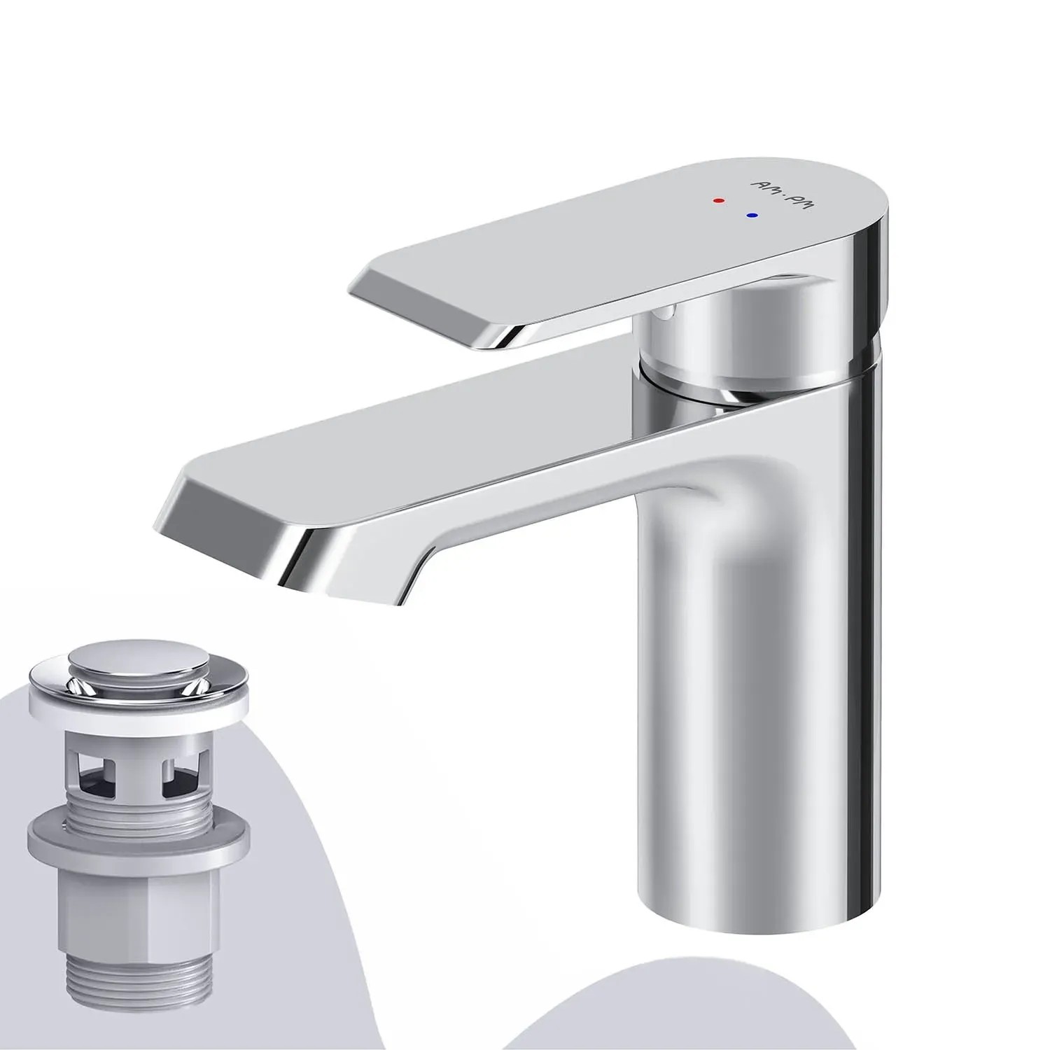 AM.PM Waschtischarmatur mit Klick-Ablaufgarnitur Flash Wasserhahn  