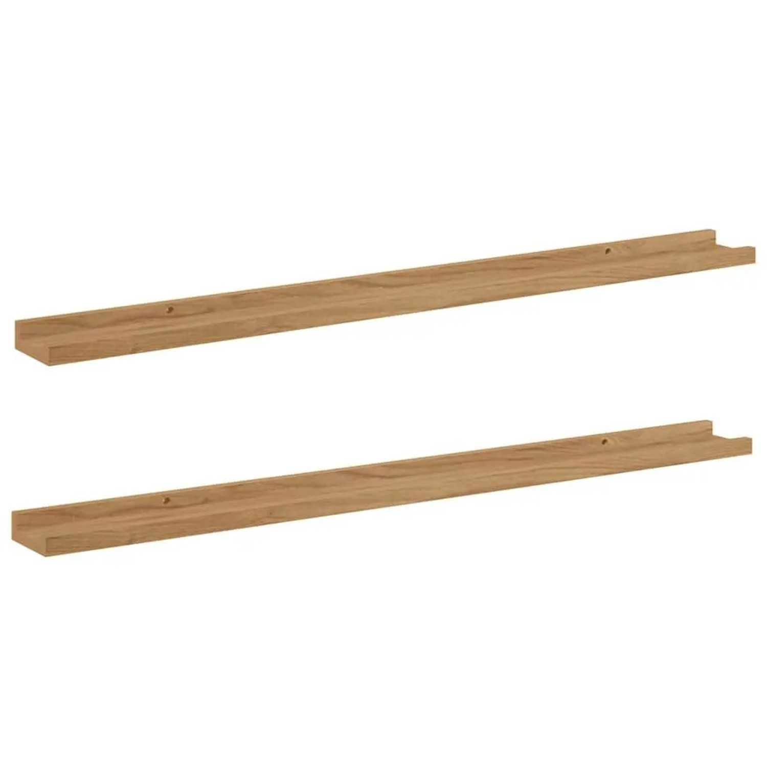 vidaXL Wandregal mit Regal 2 Stk Braun 100 x 9 x 3 cm Holzwerkstoff 42020014