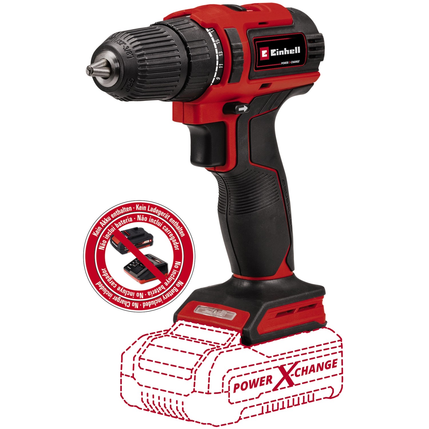 Einhell Akku-Bohrschrauber Power X-Change TE-CD 18/40 Li BL Solo