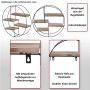 MCW Wandregal K76, 45x45cm, weiß, mit 4 Regalböden im Industrial Design.