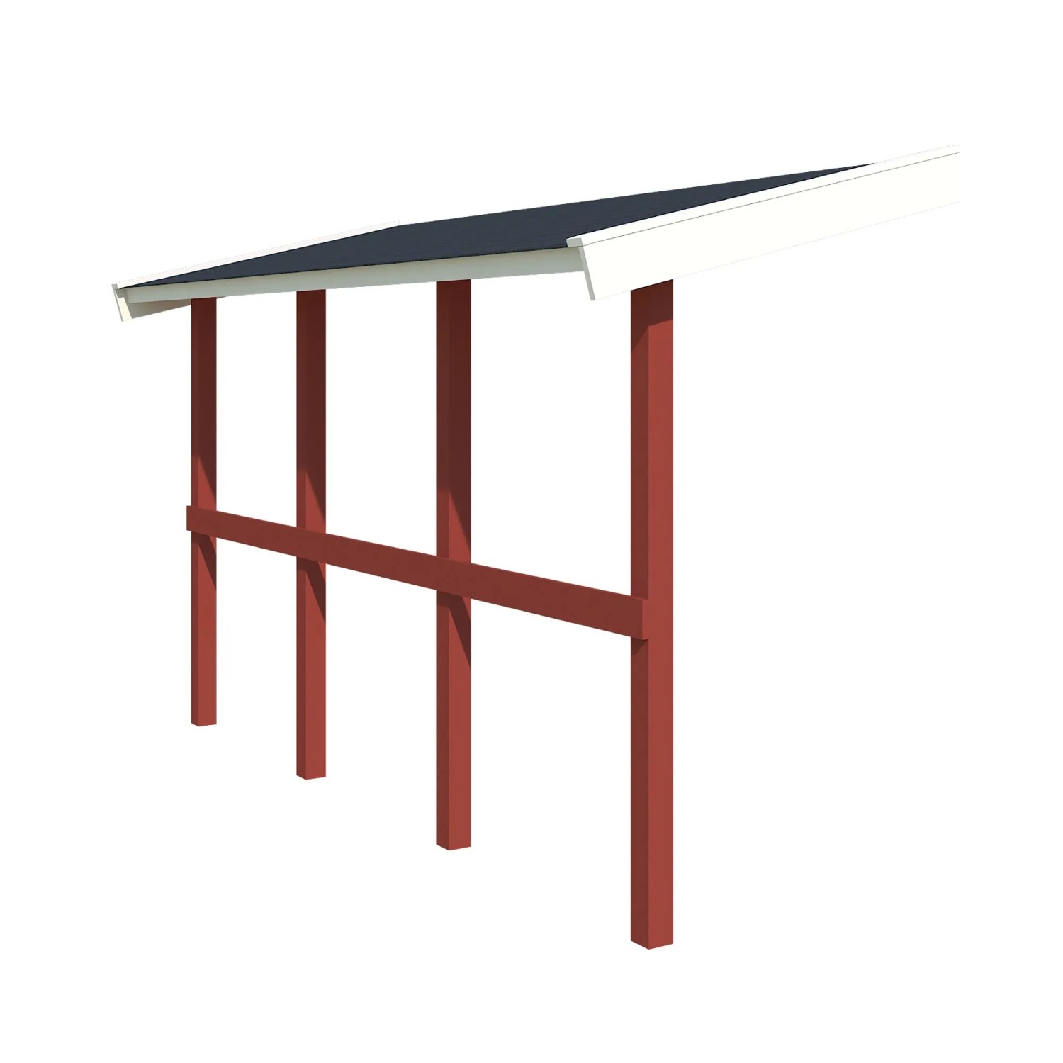 Lasita Schleppdach 90 cm x 300 cm Schwedenrot