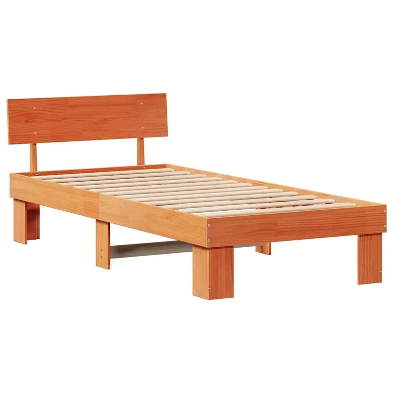 vidaXL Bettrahmen Wachsbraun 80 x 200 cm Massives Kiefernholz 872589