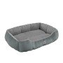Graues Benno Hundebett Sammy (65x50x16 cm) mit Kauknochen. Gemütliches Hundekissen für Hunde.