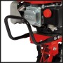 Detailaufnahme der Einhell GC-MT 2236 Benzin-Motorhacke mit Motor und Bedienelementen.