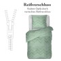 Bestlivings Renforce Bettwäsche in Mint mit Zickzackmuster, 135x200 cm & 80x80 cm.