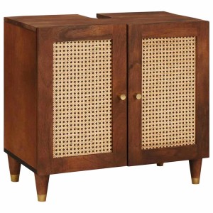 vidaXL Waschbeckenunterschrank Braun 62 x 33 x 58 cm Holzwerkstoff 4018899