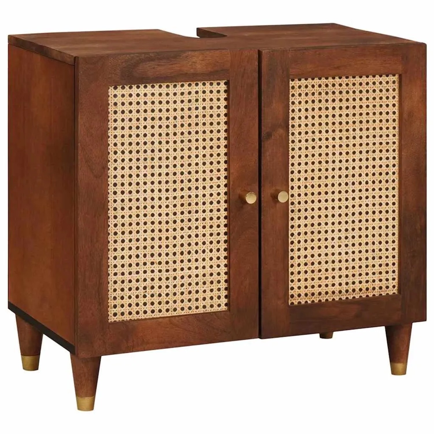 vidaXL Waschbeckenunterschrank Braun 62 x 33 x 58 cm Holzwerkstoff 4018899