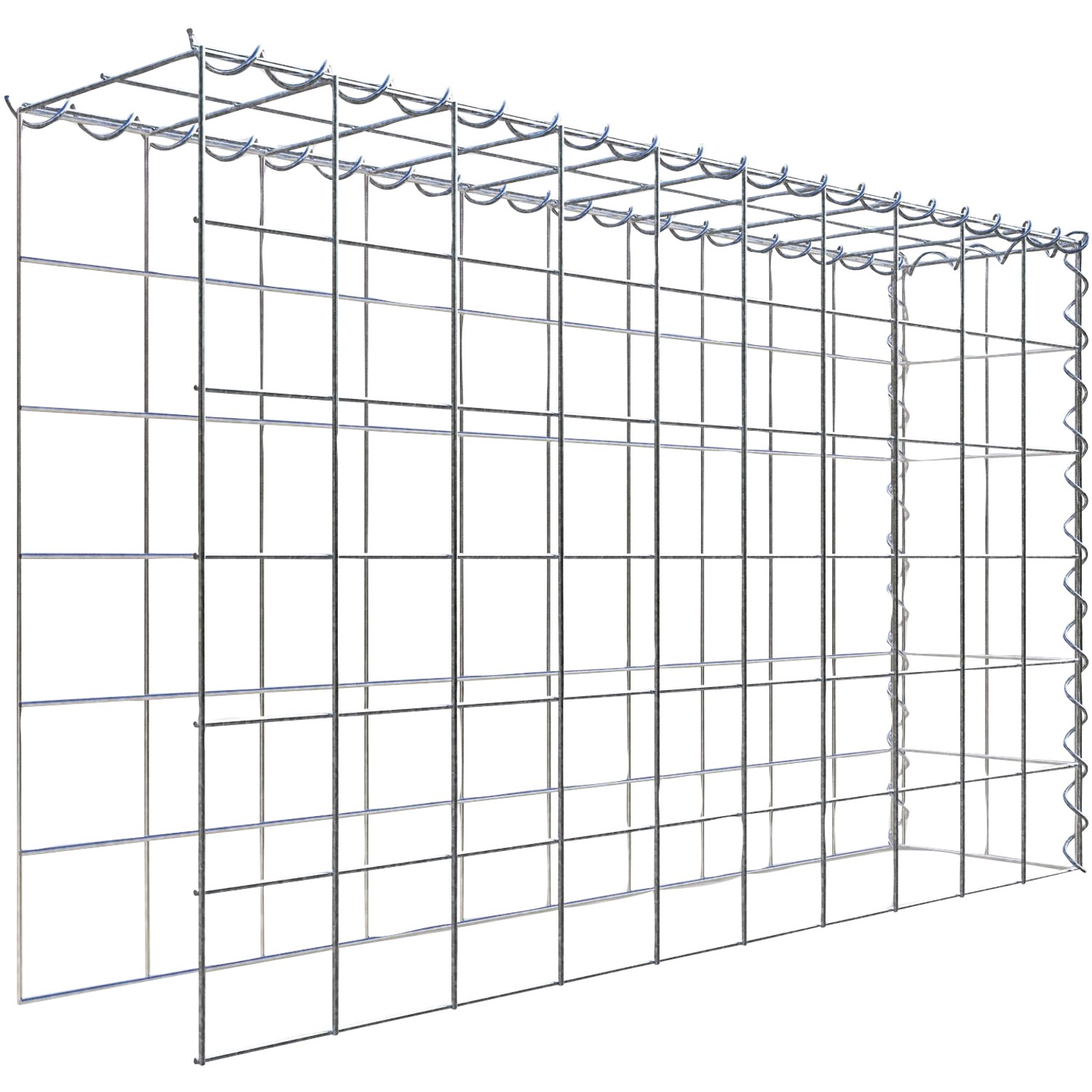 Gabiona Gabione-Anbaukorb Typ 4 60 x 100 x 20 cm Maschenw 10 x 10 cm