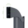 Detailaufnahme Casanoov Doppelflügeltor Meije: Aluminiumprofil mit Maßangaben.