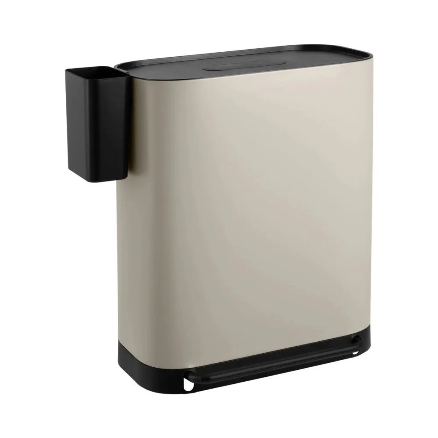 Svita MLT2X30 Mülleimer Treteimer 60l 2 Fächer Mit Deckel Taupe