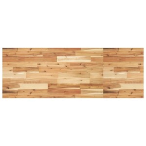 Rechteckige Waschtischplatte aus Akazienholz, geölt, 140x50 cm.