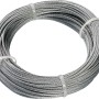 Drahtseil Basic, Ø 2 mm, 30 m, aus verzinktem Stahl, aufgerollt und mit Kabelbindern fixiert.