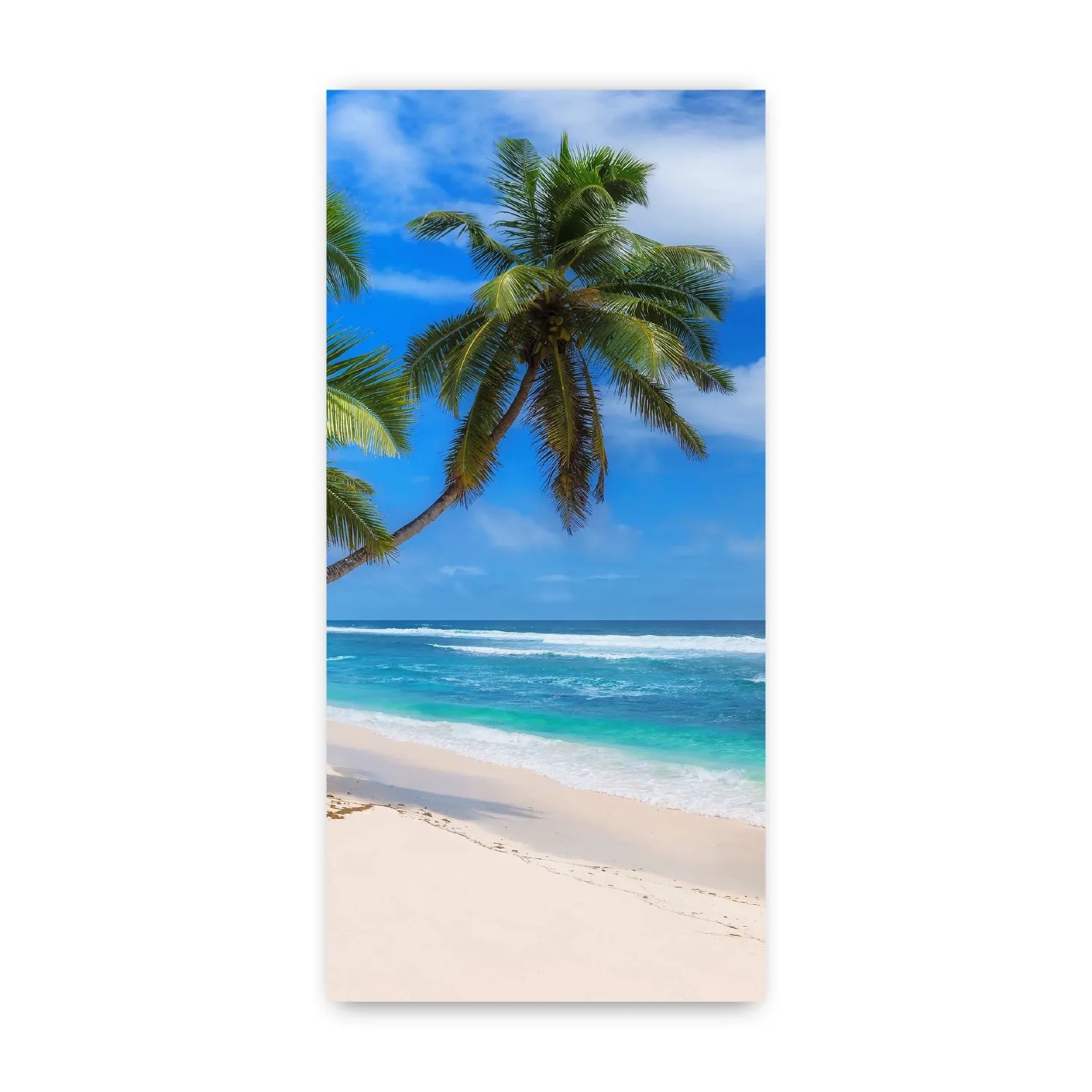 Walllux Duschrückwand Paradies Strand Alu-Verbund 3 mm 100 x 210 cm