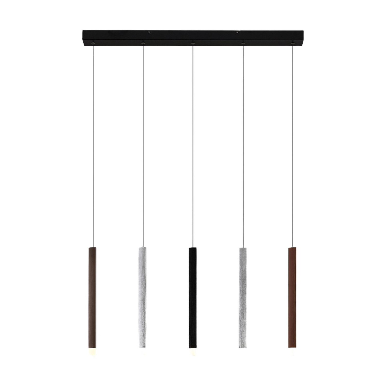 Lucande LED Stoika 9918001 Dimmbar Modern in Schwarz aus Metall 5-flammig W günstig online kaufen