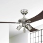 Westinghouse Deckenventilator Audubon mit Beleuchtung, 122 cm Durchmesser, Nickel-Metallic Gehäuse.