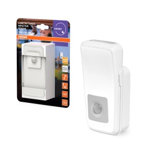 Osram LED-Nachtlicht Lunetta Torch Sensor, weiß, mit Bewegungsmelder und Taschenlampenfunktion.
