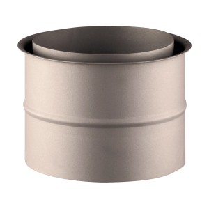 OBI Rauchrohr-Set, 3-teilig, grau, Ø 150 mm: Winkelrohr, Wandfutter und Rosette.