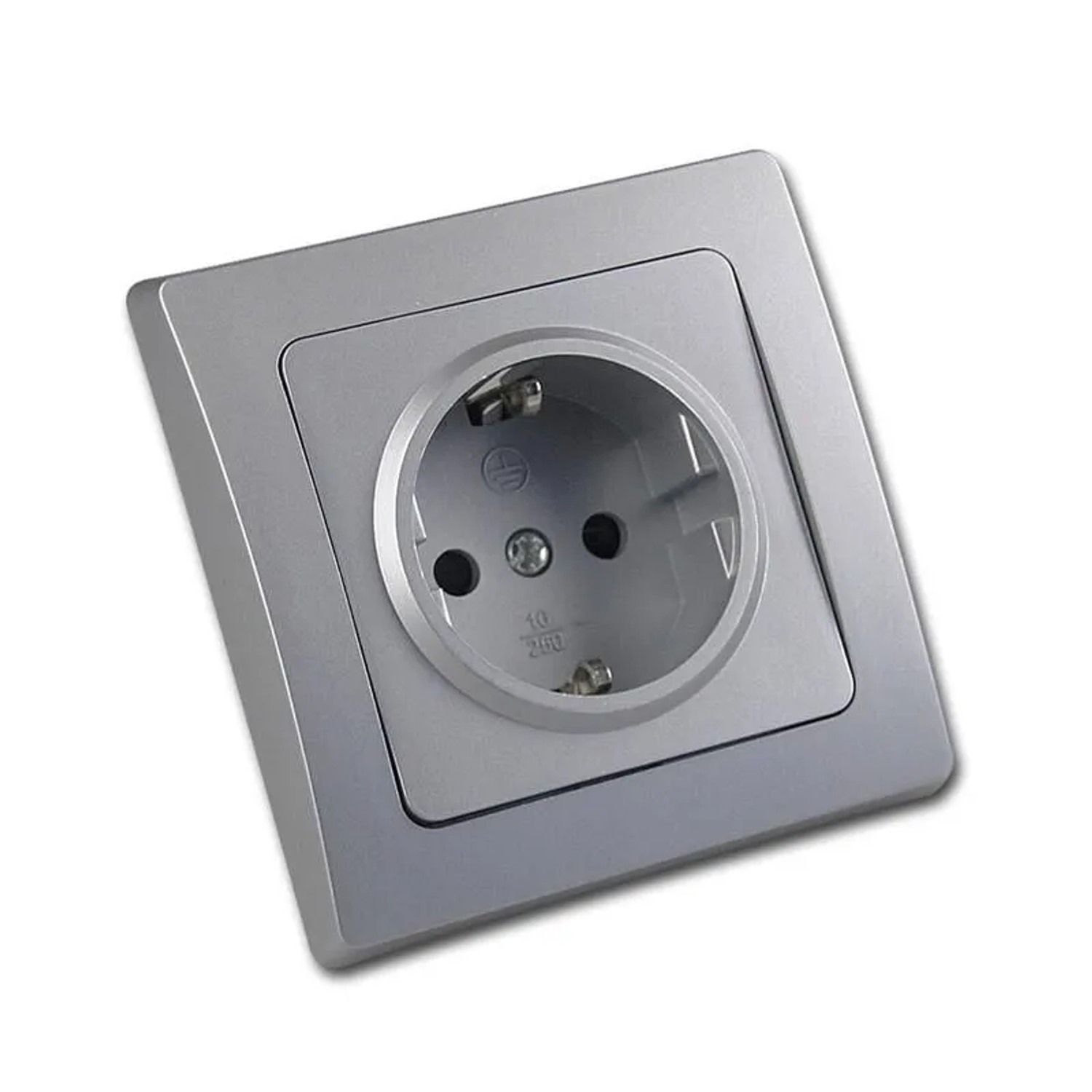 ChiliTec DELPHI Schutzkontakt Steckdose 250V16A UP Silber