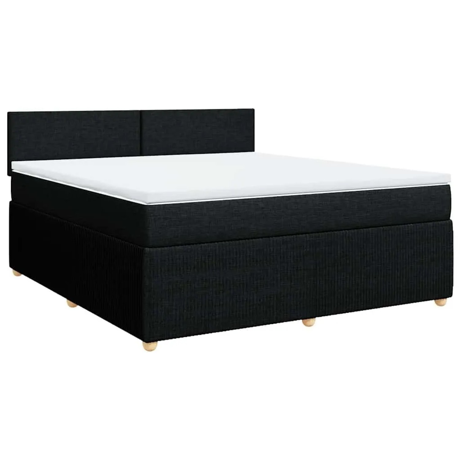 vidaXL Boxspringbett mit Matratze Schwarz 180x200 cm Stoff 3287530 günstig online kaufen