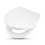 Weißer baliv Deluxe WC-Sitz Filton aus glänzendem Polyresin mit Absenkautomatik.