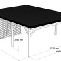Holzbrüder Doppelcarport Ralf mit Geräteraum, dornengrün, Maße: 600x868cm. Ideal für zwei Fahrzeuge.