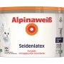 Eimer Alpinaweiß Seidenlatex, 2,5 Liter, seidenglänzend. Innenfarbe für strapazierfähige Wände.