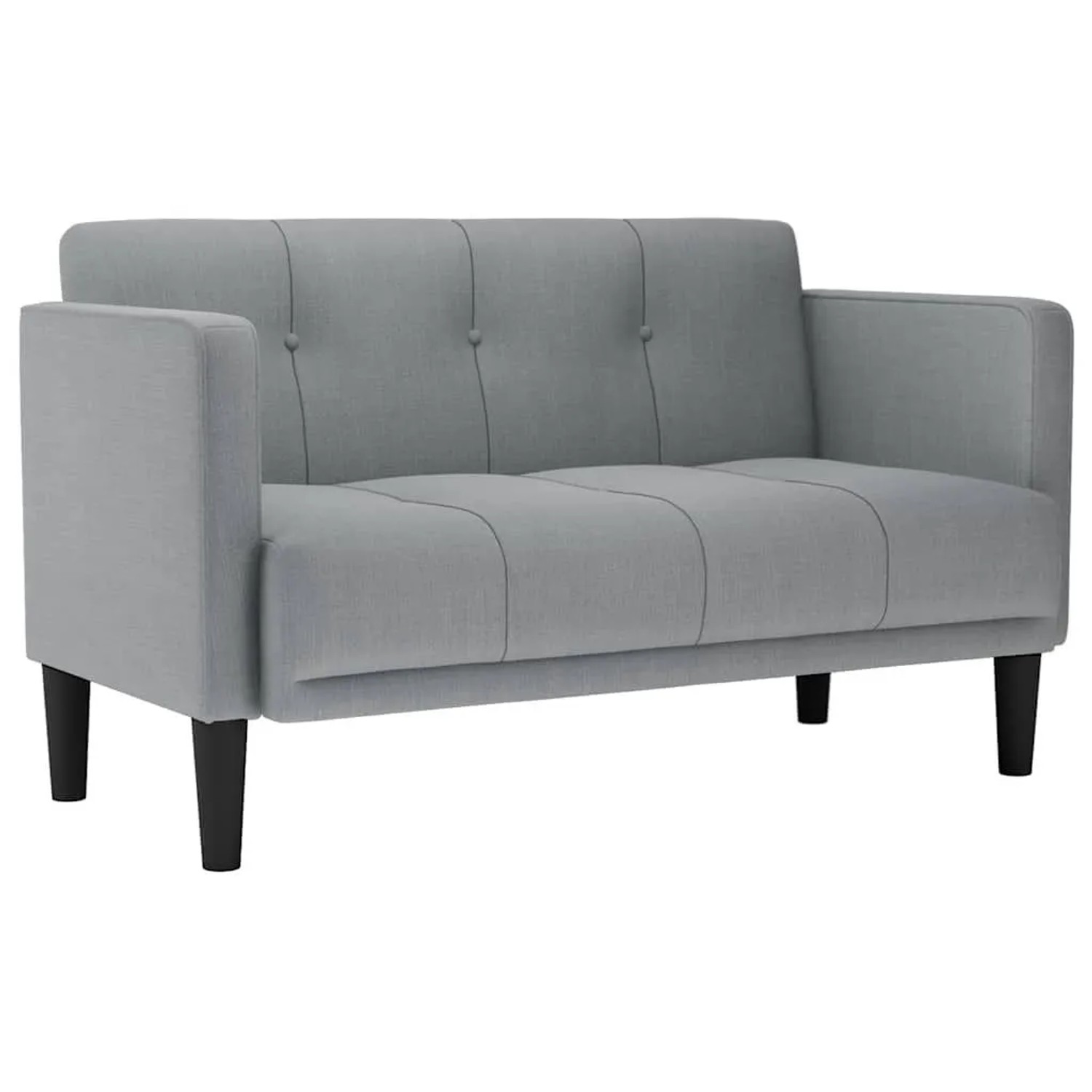 vidaXL Zweisitzer-Sofa Hellgrau 111 cm Stoff 4100560