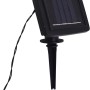 Detailaufnahme des Solarpanels der 10er-LED-Solar-Lichterkette Glühbirne in Schwarz.