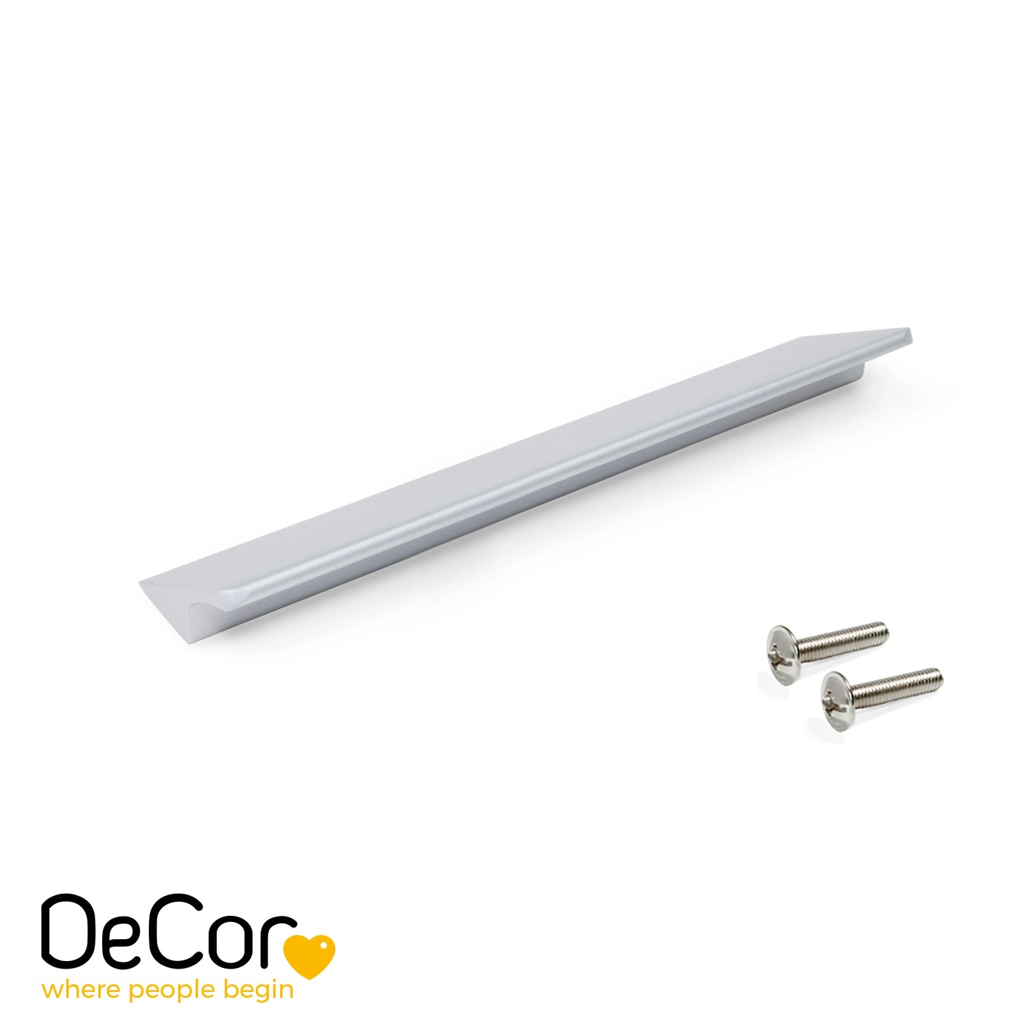 Emuca Lot von 5 Möbelgriffe Osaka L225 mm 160 mm Achsenabstand Aluminium DunkelGrau