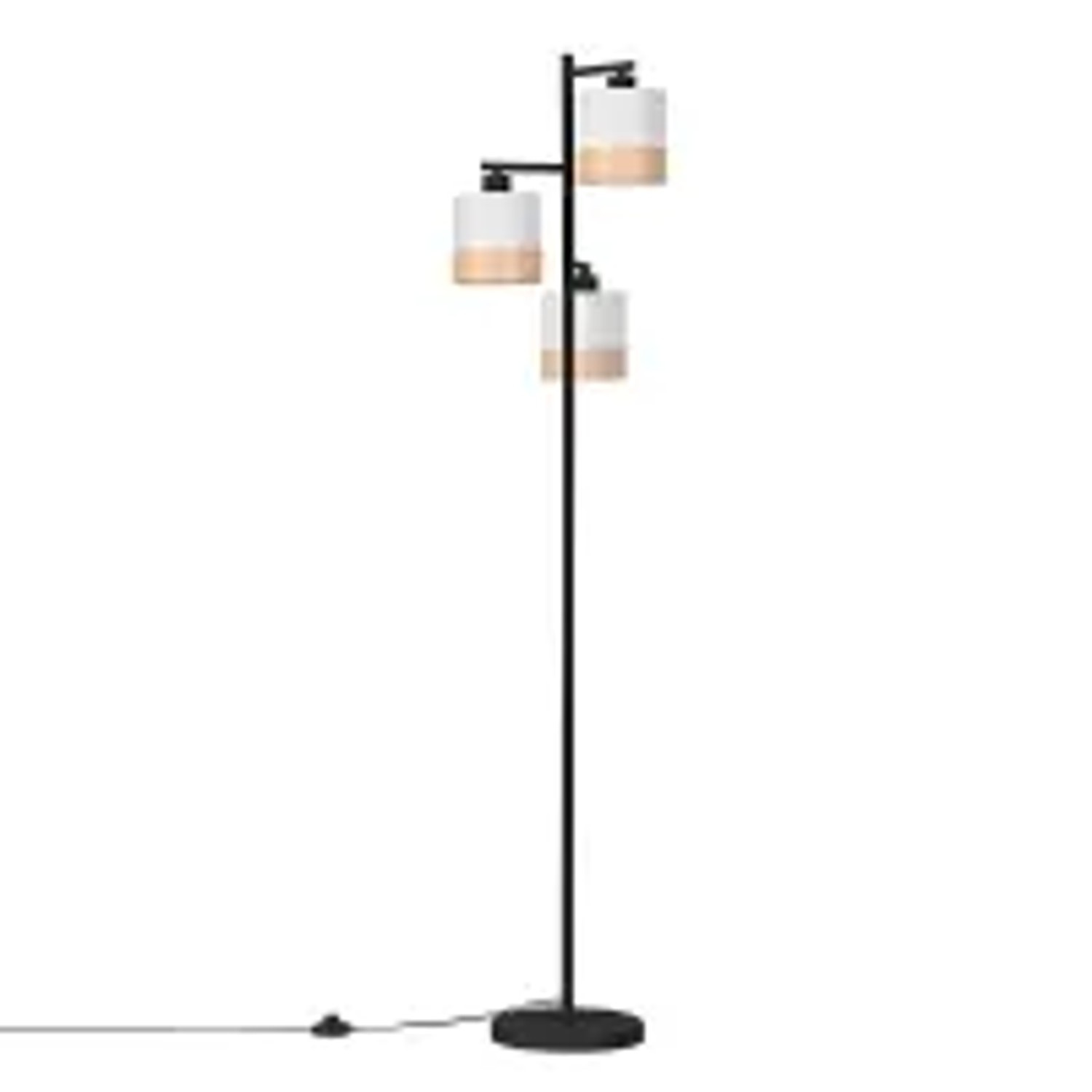 NETTLIFE Pendelleuchte aus Textil L158cm Weiß