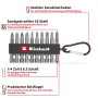 Einhell Bit-Set, 10-teilig mit Karabiner. Werkzeug-Set mit Bits in Halterung und Karabinerhaken.