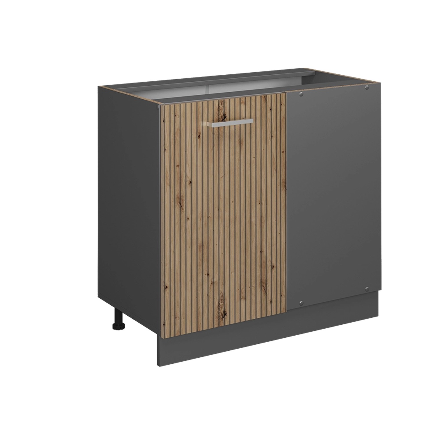 Vicco Eckunterschrank R-Line Artisan-Eiche/Anthrazit 86 cm ohne Arbeitsplatte
