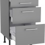 Optifit Unterschrank Mats825 mit 3 Auszügen in Basaltgrau, Küchenunterschrank für mehr Stauraum.