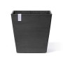 Ecopots Pflanztopf Rotterdam Dunkelgrau, quadratisch, mit Rollen, 50x50 cm.