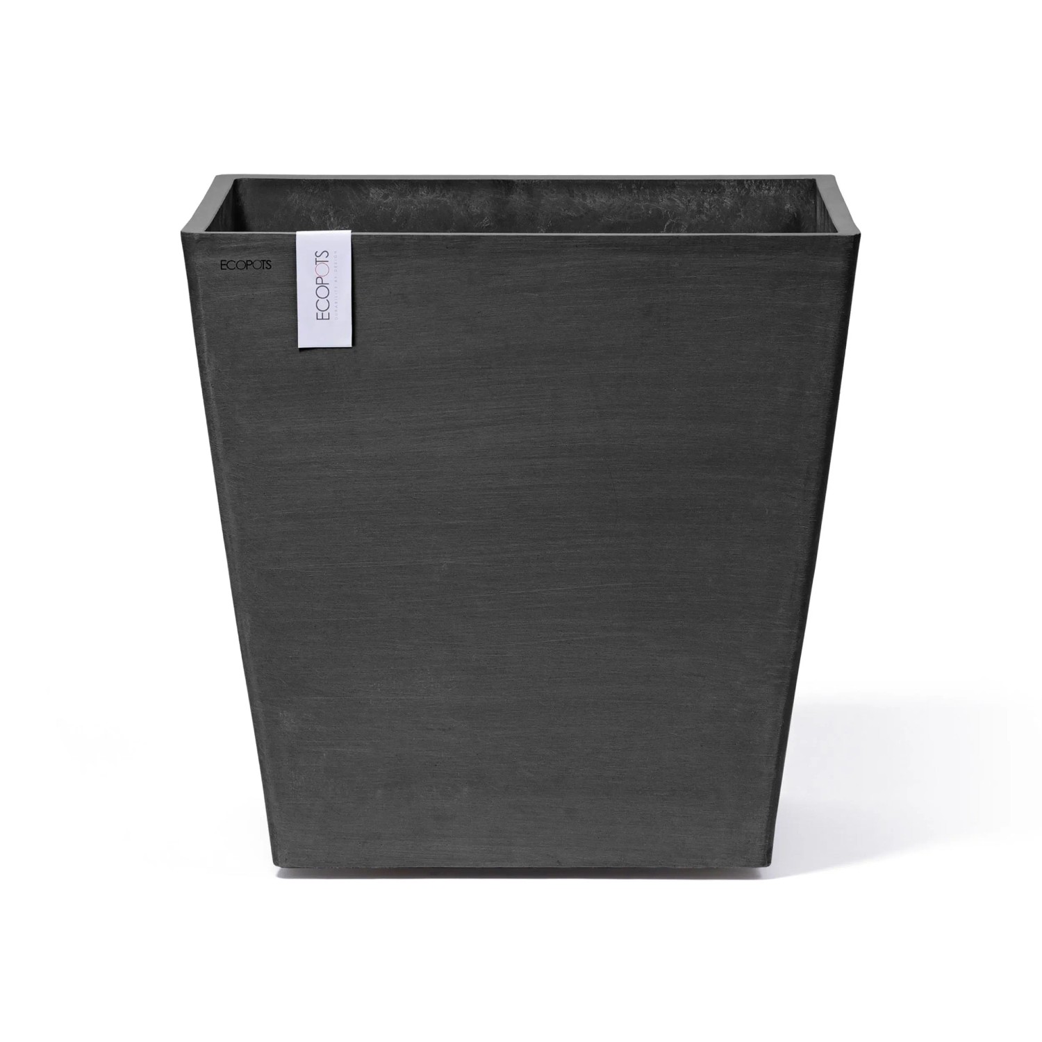 Ecopots Pflanztopf Rotterdam Rollen Dunkelgrau (HxBxT) 49,7 x 50 x 50 cm günstig online kaufen