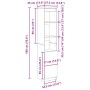 Weißes vidaXL Highboard (37,5x35x180 cm) aus Holzwerkstoff, ideal als Kommode oder Sideboard.