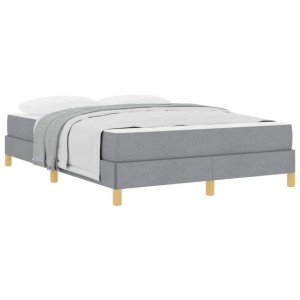 vidaXL Boxspringbett Hellgrau 160 x 200 cm Stoff 3398577