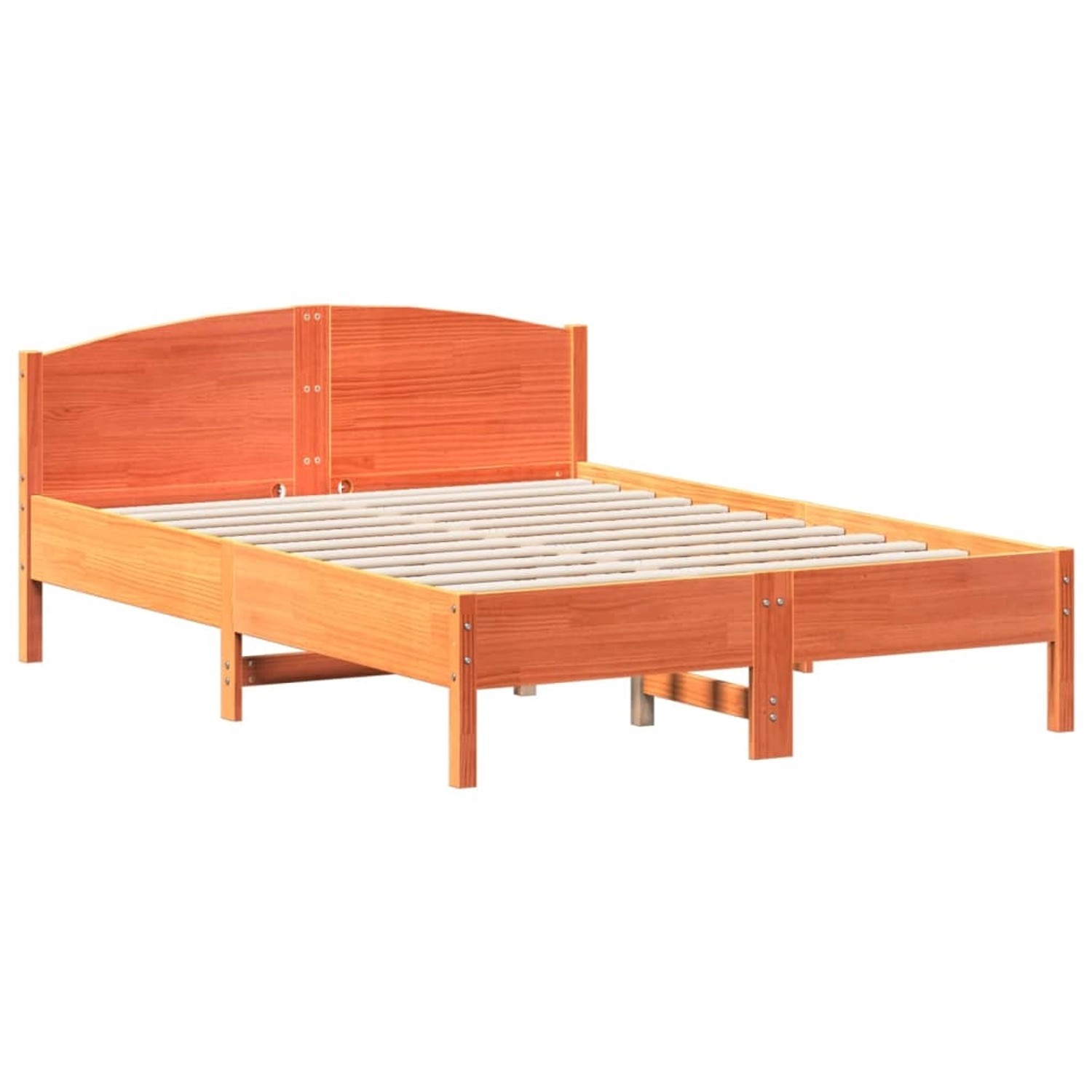 vidaXL Massivholzbett ohne Matratze Wachsbraun 140x190 cm Kiefernholz 84260 günstig online kaufen