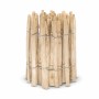 Stiltreu Staketenzaun aus Kastanie, 500x50 cm, Lattenabstand 4-6 cm, gerollt.
