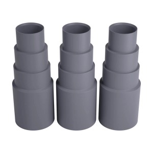 Bauheld Staubsaugeradapter, dunkelgrau, 3 Stück, für Staubsauger Zubehör.