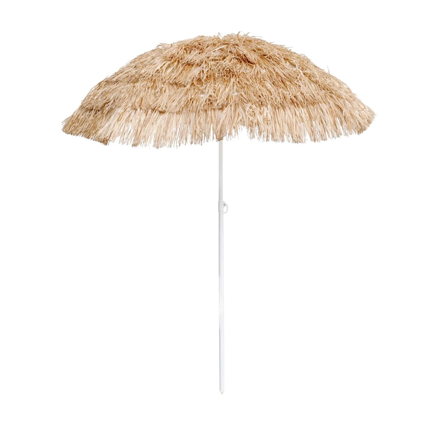 Lex Hawaii Sonnenschirm Bastschirm Ø 160 cm UV30+ Strandschirm Knickschirm Braun