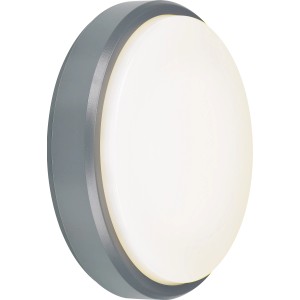 Anthrazitfarbene LED-Rundleuchte, 18 W, für Keller und Flur.