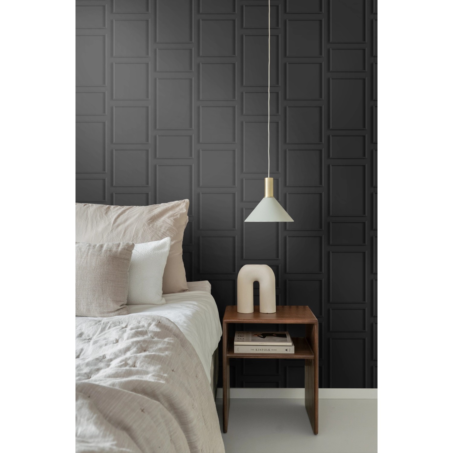 ESTAhome Tapete Holzwandverkleidung Schwarz 50 x 900 cm 139934 günstig online kaufen