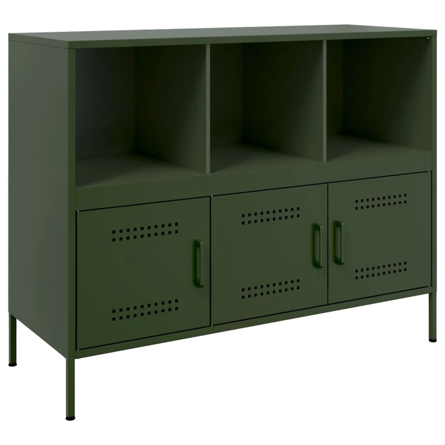 vidaXL Sideboard Olivgrün 100,5x39x79 cm Stahl 843094 günstig online kaufen
