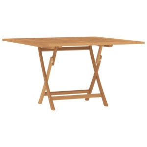 Quadratischer, klappbarer Gartentisch aus Teakholz, 110x110 cm. Ideal für Garten, Terrasse und Balkon.