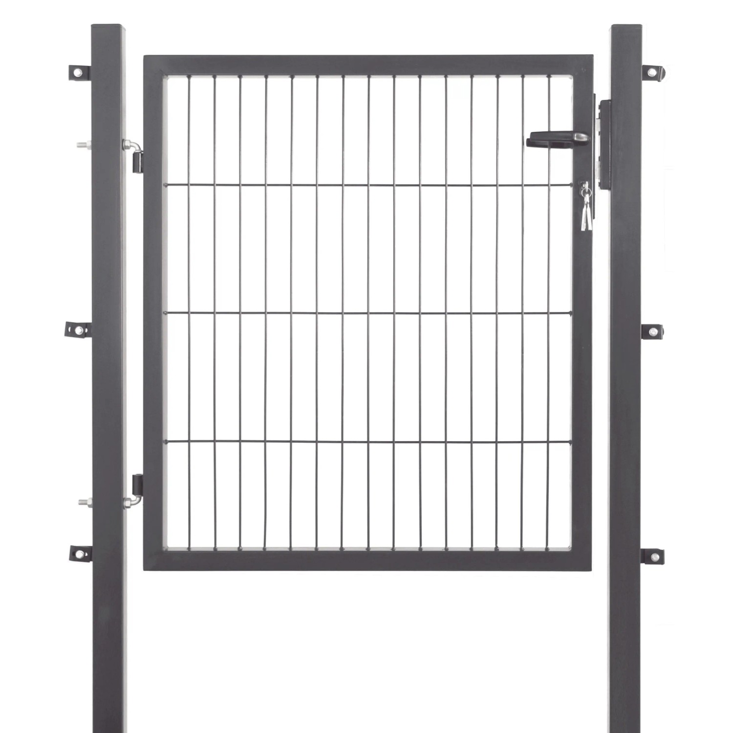 Metallzaun Einzeltor für Doppelstabmatten Anthrazit Rahmen 80 cm x 100 cm günstig online kaufen