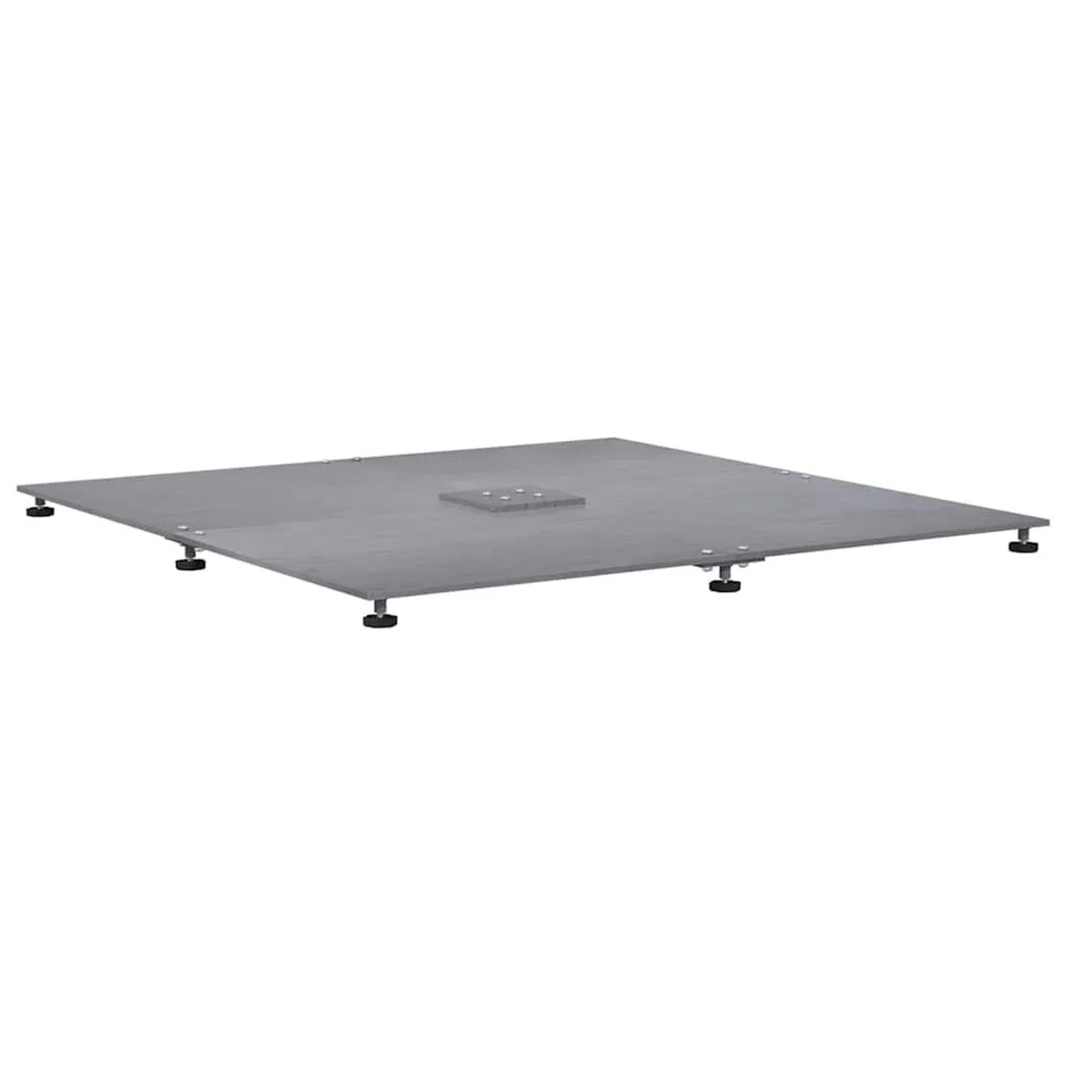 vidaXL Sonnenschirmständer Dunkelgrau Holzlook 100 x 100 x 4 cm Stahl 3407829