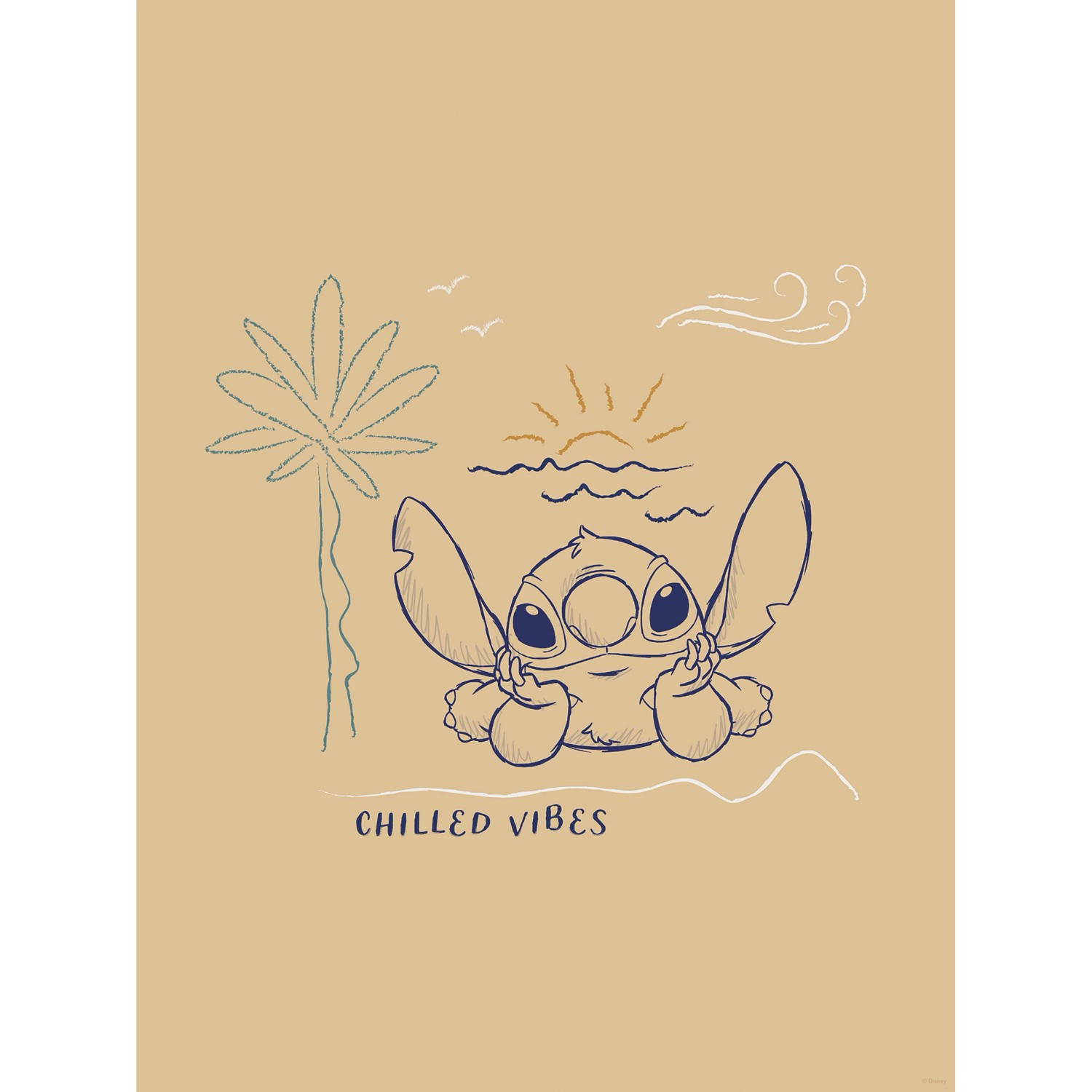 Komar Wandbild Disney Lilo and Stitch Chilled Vibes 30 cm x 40 cm günstig online kaufen