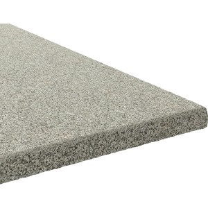 Terrassenplatte Naturstein Anthrazit-Grau, 60x40x3 cm, geflammt und gefast.