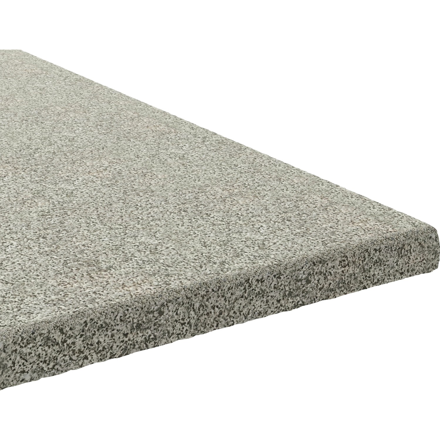 Terrassenplatte Naturstein Anthrazit-Grau, 60x40x3 cm, geflammt und gefast.
